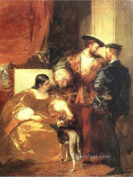  Romantic Oil Painting - Francis I and the Duchess of Etampes Romantic Richard Parkes Bonington